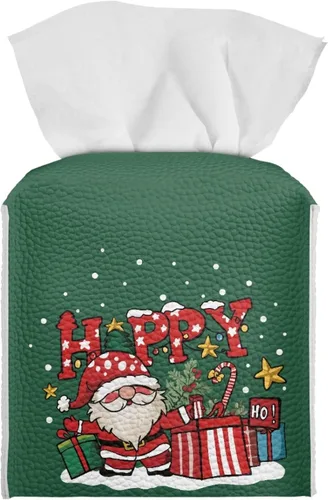 Vista 35 de 250th Anniversary Square Tissue Box Cover Pu Leather Tissue Holder Facial Paper Cover Waterproof Toilet Paper Holder for Bathroom Bedroom Modern