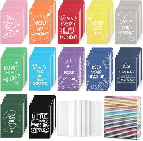 Vista 14 de BESARME 60 PCS Mini Notebooks Bulk, A6 Lined Pages, Black Cover Pocket Notebook, back to school supplies, compact journal for notes, planning