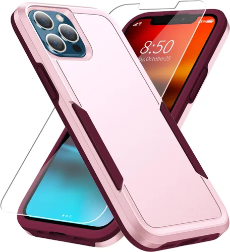 Vista 11 de Funda para iPhone 12 Pro Max, con protector de pantalla, [probada contra caídas de grado militar], resistente, resistente, a prueba de golpes