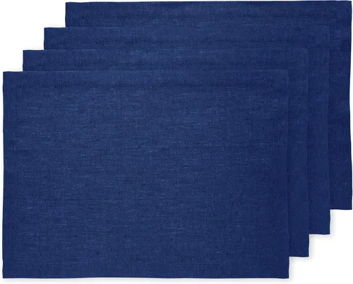 Vista 36 de Solino Home Athena - Juego de 4 manteles individuales cuadrados de lino natural claro de 14 x 14 pulgadas, manteles individuales 100 % lino puro