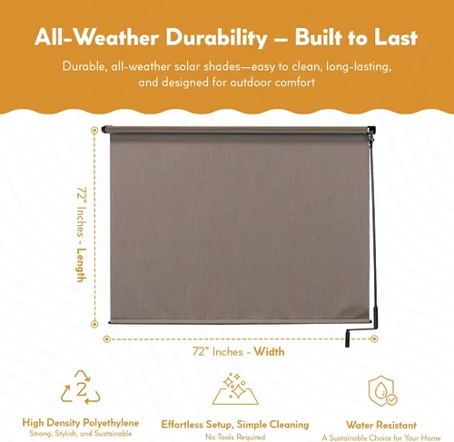 Vista 2 de Radiance 0371548 - Estor de bloqueo solar para exteriores, 48 x 72 pulgadas