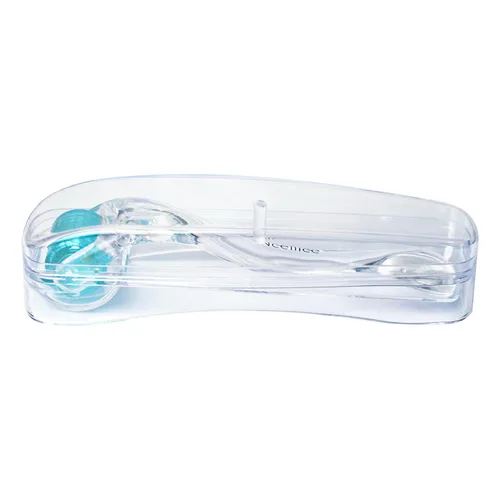 Vista 3 de Rodillo profesional de microneedling Derma con 200 agujas de titanio individuales reales, herramienta de cuidado de la piel de Microneedle Roller