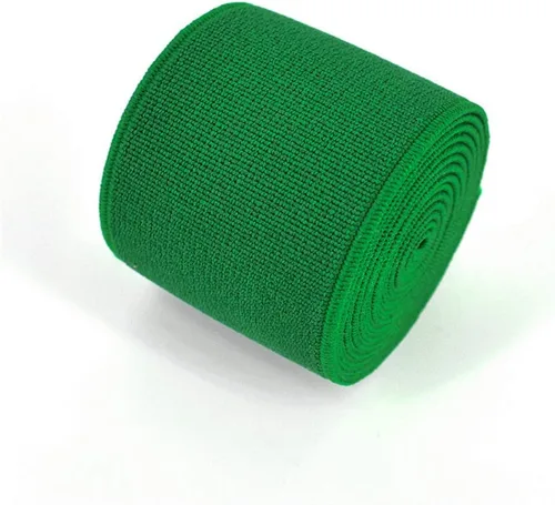 Vista 23 de 1 rollo de cordón elástico plano de 1.5 pulgadas de ancho por 3 yardas de banda elástica sarga de doble cara (#1 Blanco)