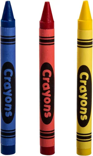 Vista 3 de AmerCare Royal - Crayones no tóxicos para niños, paquete de 3 unidades, envueltos individualmente en violonchelo, colores surtidos para restaurantes