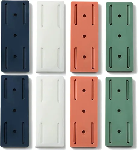 Vista 13 de Fijador de Enchufe de Escritorio Autoadhesivo, Soporte de Enchufe Adhesivo Sin Perforaciones Organizador de Cables Protector de Sobretensiones Sin