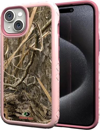 Vista 41 de cellhelmet Mossy Oak Agua Yellowfin Funda de doble capa en morado lila diseñada para iPhone 13 Pro Max a prueba de golpes y caídas, duradera