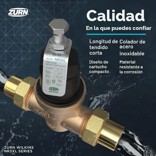 Vista 9 de Zurn Wilkins 34-NR3XLDU 3/4" válvula de reducción de presión