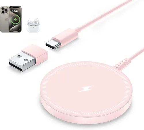 Vista 11 de Bohuma - Cargador inalámbrico magnético – Compatible con iPhone de la serie 12 a 17 y AirPods - Diseño elegante y ligero con carga rápida – Ideal