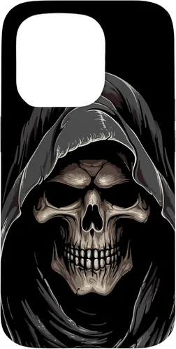 Vista 14 de Carcasa con capucha de fantasma de calavera para iPhone 17