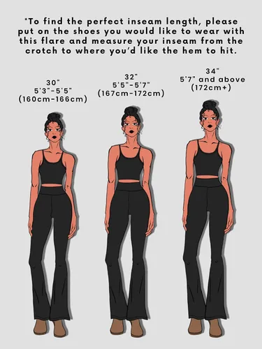 Vista 2 de Sunzel Leggings acampanados para mujer con control de abdomen, cintura cruzada y pierna ancha