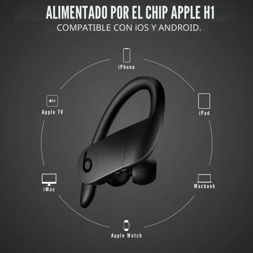 Vista 4 de PowerBeats Pro - Auriculares Bluetooth totalmente inalámbricos y de alto rendimiento, color negro (renovado)