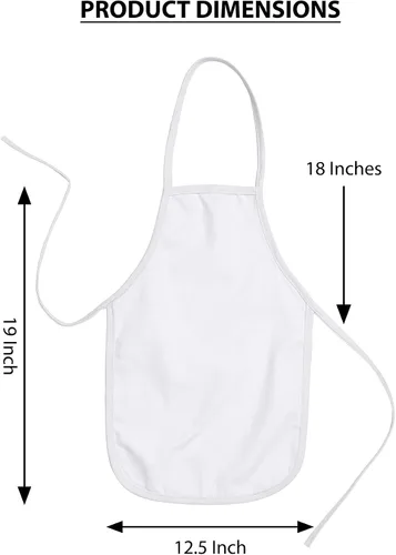 Vista 3 de BUMBLE CRAFTS Delantales de lona natural de algodón para actividades infantiles, paquete de 12 unidades, 12.5 x 19 pulgadas, tamaño: pequeño