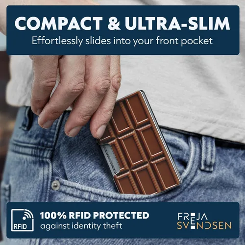 Vista 38 de Cartera de aluminio impresa 2.5D para hombres: clip delgado para dinero y tarjetero con barniz selectivo táctil. Bloqueo RFID mejorado, compacto