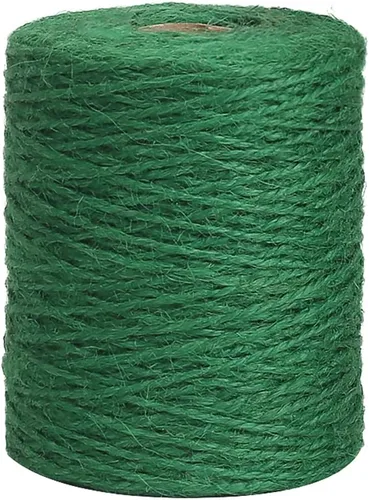 Vista 12 de Vivifying 200 m de hilo de yute negro, cordón de yute natural de 2 mm para manualidades, envoltorios de Halloween, jardín (negro)