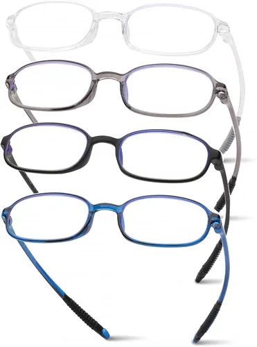 Vista 9 de Lentes de lectura para computadora con bloqueo de luz azul, ligeras, para mujeres y hombres.