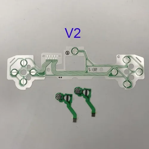 Vista 3 de Teclado de película conductora Flex Cable para PS5 Versión 1.0 2.0 Botón Controlador Cinta Reemplazo de la Placa de Circuito (Último V2.0)