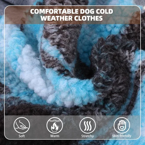 Vista 15 de PUPTECK Sudadera con Capucha para Perro Sudadera para Cachorro Suéter Cálido para Perro Ropa de Invierno Abrigos para Clima Frío para Perros Negro