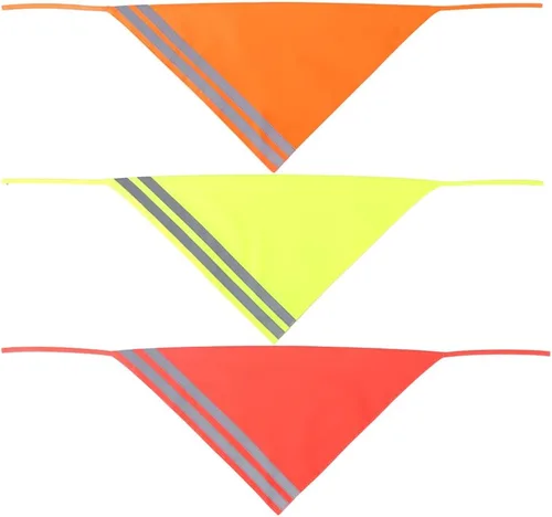Vista 2 de Bandana reflectante para perro, alta visibilidad, seguridad, reversible, triangular, baberos, bufanda, accesorios para cazar y caminar