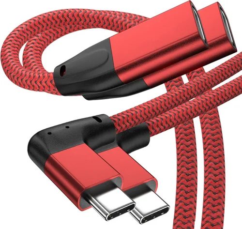 Vista 18 de UseBean Cable de extensión USB C en ángulo recto de 0.6 pies, 90 grados USB-C 3.2 Gen 2 20Gbps macho a hembra tipo C 4K cable extensor de video