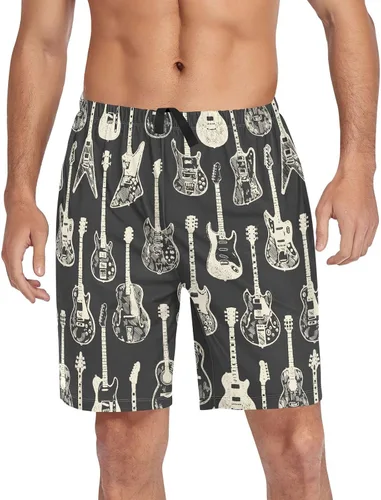 Vista 14 de Ollabaky Pantalones cortos de pijama para hombre Pjs partes inferiores pantalones cortos para dormir ropa de descanso pantalones de pijama