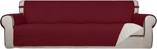 Vista 120 de PureFit - Funda de sofá acolchada reversible, protector de muebles impermeable, funda de sofá lavable con espuma antideslizante y correas elásticas