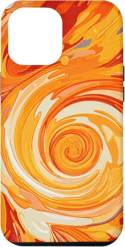 Vista 25 de iPhone 16 Swirl Orange Color Illustration Pattern Abstract Art Case