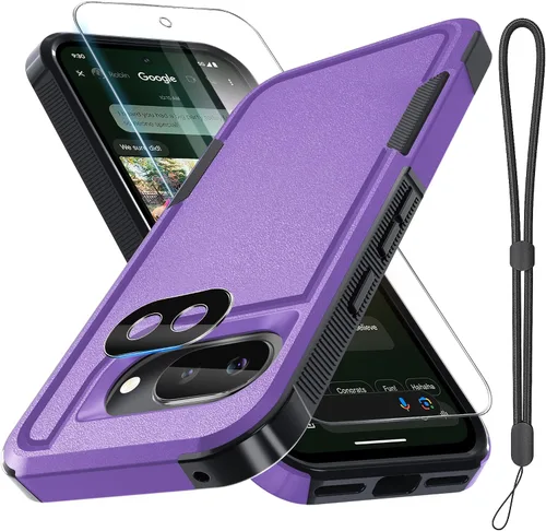Vista 52 de Funda para Google Pixel 7A, Funda Protectora de Teléfono de Cuerpo Completo Resistente de Trabajo Pesado Robusta a Prueba de Golpes con Correa