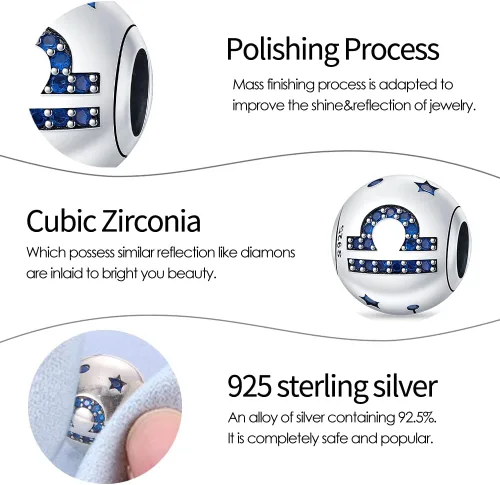 Vista 64 de Pandach 12 dijes de cumpleaños con signo del zodiaco de plata de ley 925 con piedra natal para mujer, pulsera, collar, pulsera, regalo para mujeres