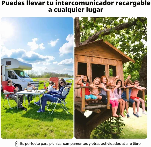 Vista 6 de Monitor de audio para bebés con batería recargable, walkie talkies para niños con conversación bidireccional y sonido claro, rango de 1000 pies