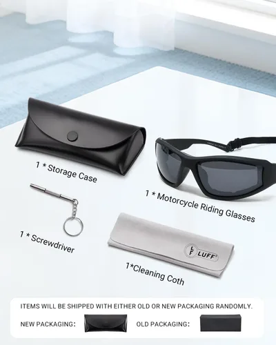 Vista 6 de LUFF UV400 Outdoor Riding Sunglasses for Men, Protects Your Eyes from Glare Negro