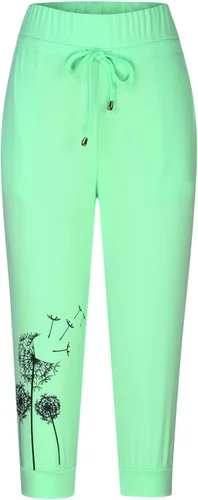 Vista 27 de Pantalones capri para mujer, estampado de diente de león, pantalones capri con cordón de cintura alta, elásticos, pantalones cortos de verano
