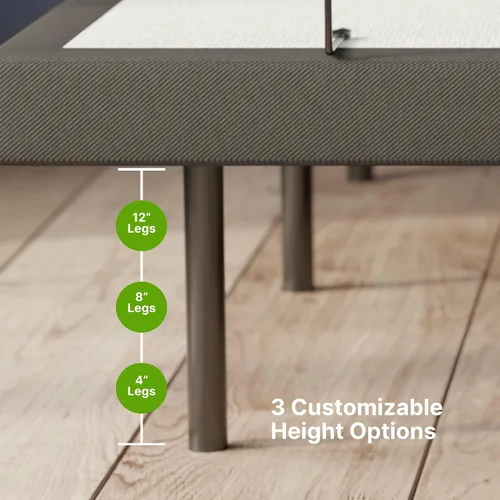 Vista 7 de GhostBed Base de cama ajustable y base de alimentación con control remoto inalámbrico, ajustes de gravedad cero y masaje, puertos USB, tamaño King
