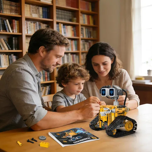 Vista 5 de Kit de robot STEM para niños de 6 a 12 años, 5 en 1, juguete de robot de construcción de codificación con aplicación