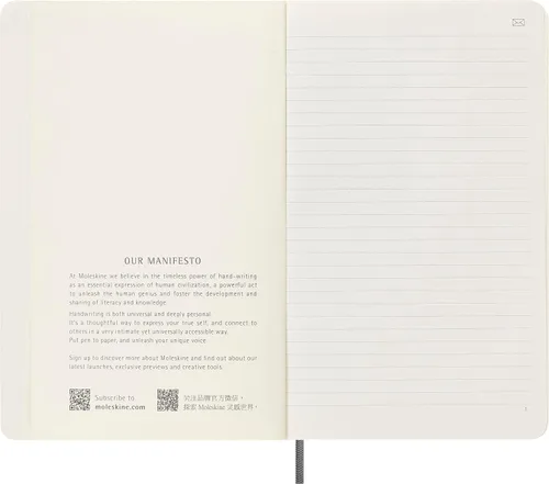 Vista 5 de Moleskine Cuaderno inteligente, grande, a rayas, negro, tapa blanda (5 x 8.25) Large 5" x 8.25" Smart Notebook with 144 Ncoded ruled pages for the