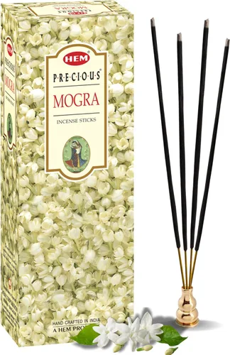 Vista 11 de HEM Precious Jasmine - Varitas de incienso – 120 unidades (6 cajas de 20) Fragancia floral dulce edificante para meditación, oración, relajación