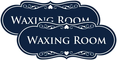 Vista 31 de Designer Waxing Room Sign (negro) - Pequeño 1 paquete