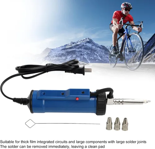 Vista 2 de Soldadura eléctrica de estaño Soldador automático 30W Bomba desoldadora de succión de vacío fuerte herramienta portátil para el hogar DIY joyería
