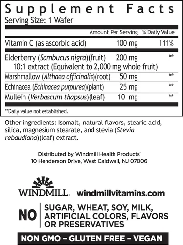 Vista 2 de Windmill Cápsulas de saúco con vitamina C y equinácea 60 Ea