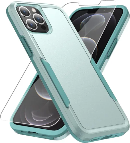 Vista 18 de Funda para iPhone 12 Pro Max, con protector de pantalla, [probada contra caídas de grado militar], resistente, resistente, a prueba de golpes