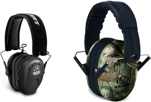 Vista 11 de Walker's Razor Compact Electronic Youth/Women's 23dB NRR Noise-Canceling Hearing Protection Muff, 2 AAA Batteries Included