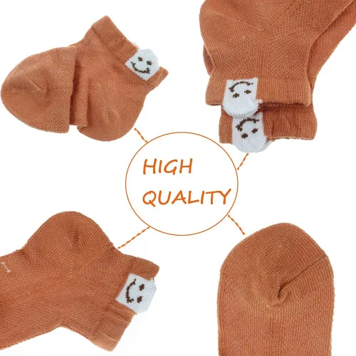 Vista 5 de Baby Socks 5-Pack Fit Flex Zones Cotton Stretch Socks Breathable Socks - Unisex Girls Boys