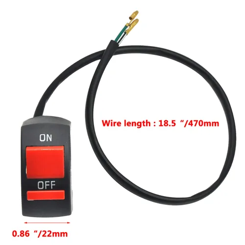 Vista 3 de HOLATO 7/8 '' manillar encendido apagado interruptor para Coleman CT100U CT200U BT200X Mini Bike Dirt Bike Motocicleta Raptor 660 ATV Motorizado