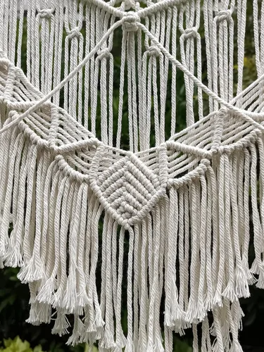 Vista 9 de kiido Gran macramé para colgar en la pared, decoración bohemia de boda para cenador/arco, cortina de puerta, telón de fondo de fotos, decoración