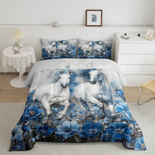Vista 11 de Erosebridal Happy Camping - Edredón tamaño individual para niños, juego de ropa de cama de animales del bosque del bosque para bebés, niños y niñas