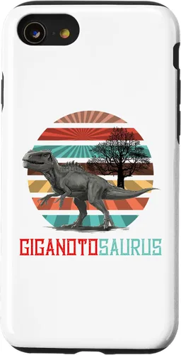 Vista 17 de Funda para iPhone 11 Pro Max Giganotosaurus Retro T rex dinosaurio prehistórico para el Día del Padre