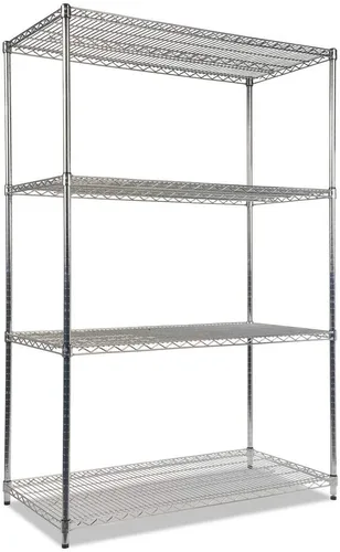 Vista 16 de Alera ALE - Kit de iniciación de estantería de alambre industrial resistente, 4 estantes, 48 pulgadas de ancho x 24 pulgadas de profundidad x 72