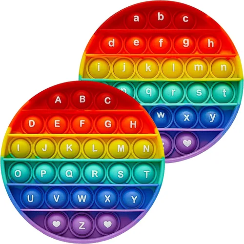 Vista 8 de Juguete Fidget Pop del Alfabeto Letras ABC Números Juguetes de Aprendizaje y Educativos Cuadrados Juguetes Sensoriales Tablero Popper Juegos Regalos