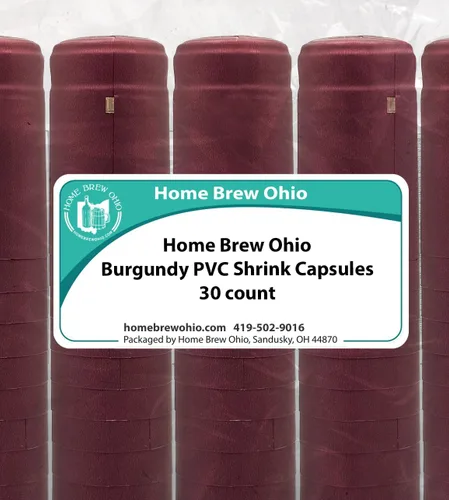Vista 2 de Cápsulas retráctiles de PVC burdeos, 30 unidades por Home Brew Ohio
