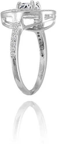 Vista 2 de Anillo de plata de ley con circonita cúbica