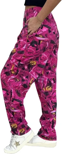 Vista 4 de Crazee Wear Pantalones deportivos holgados para entrenamiento y gimnasio con dos bolsillos delanteros